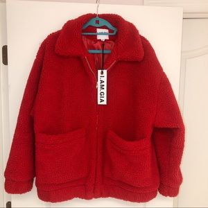 I.AM.GIA Red Teddy Jacket